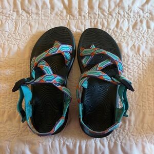 Chaco Women's Sandals - Black with Colorful Straps